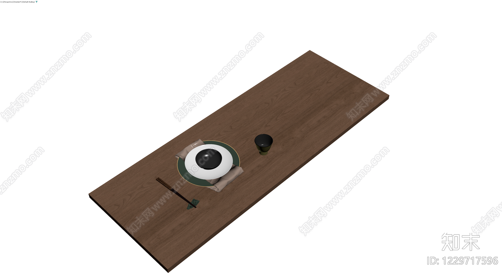 日式餐具摆设组合3D模型下载【ID:1229717596】