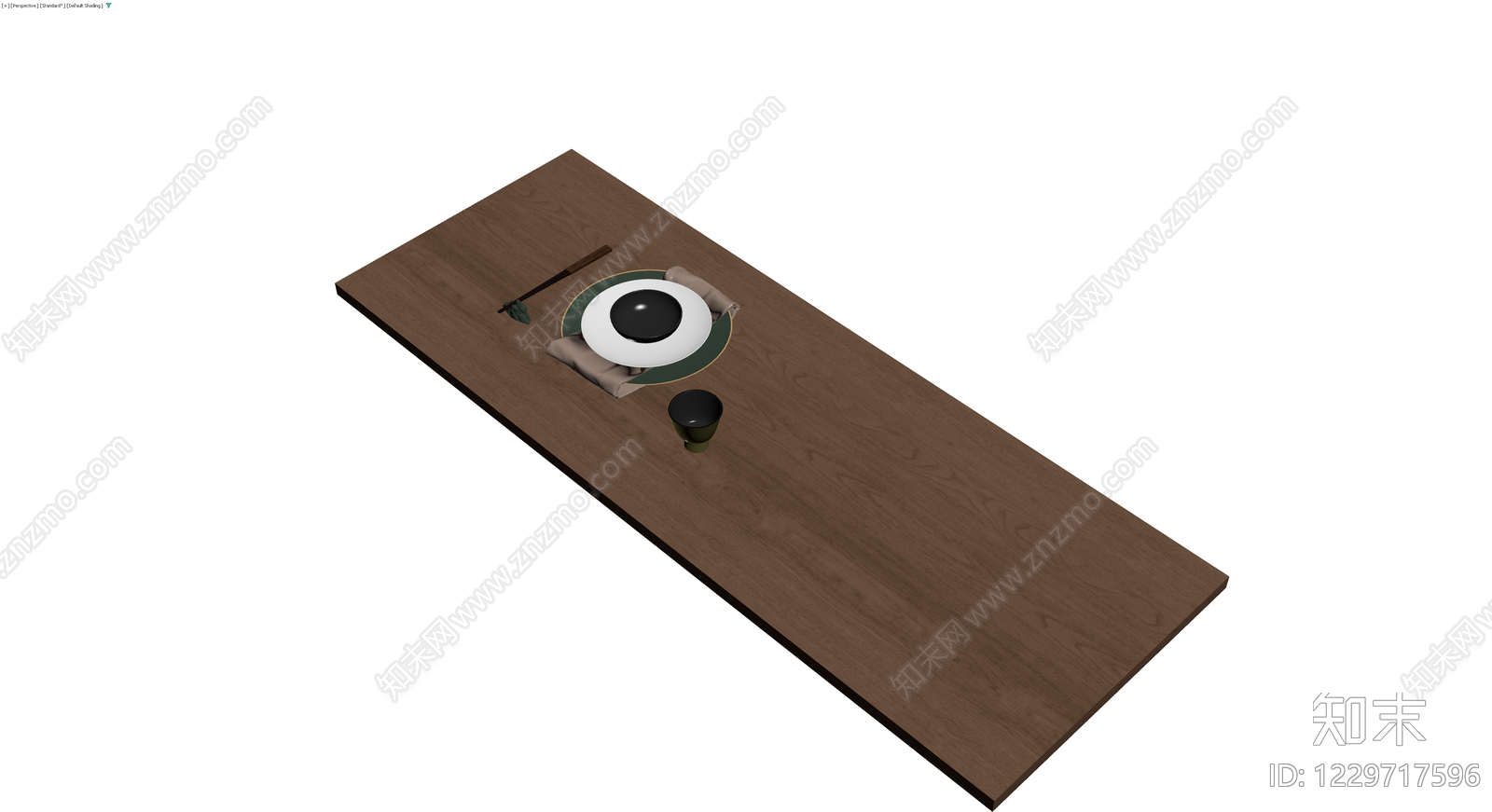 日式餐具摆设组合3D模型下载【ID:1229717596】