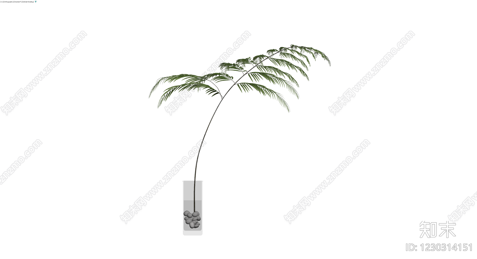 带盆绿植盆栽模型3D模型下载【ID:1230314151】