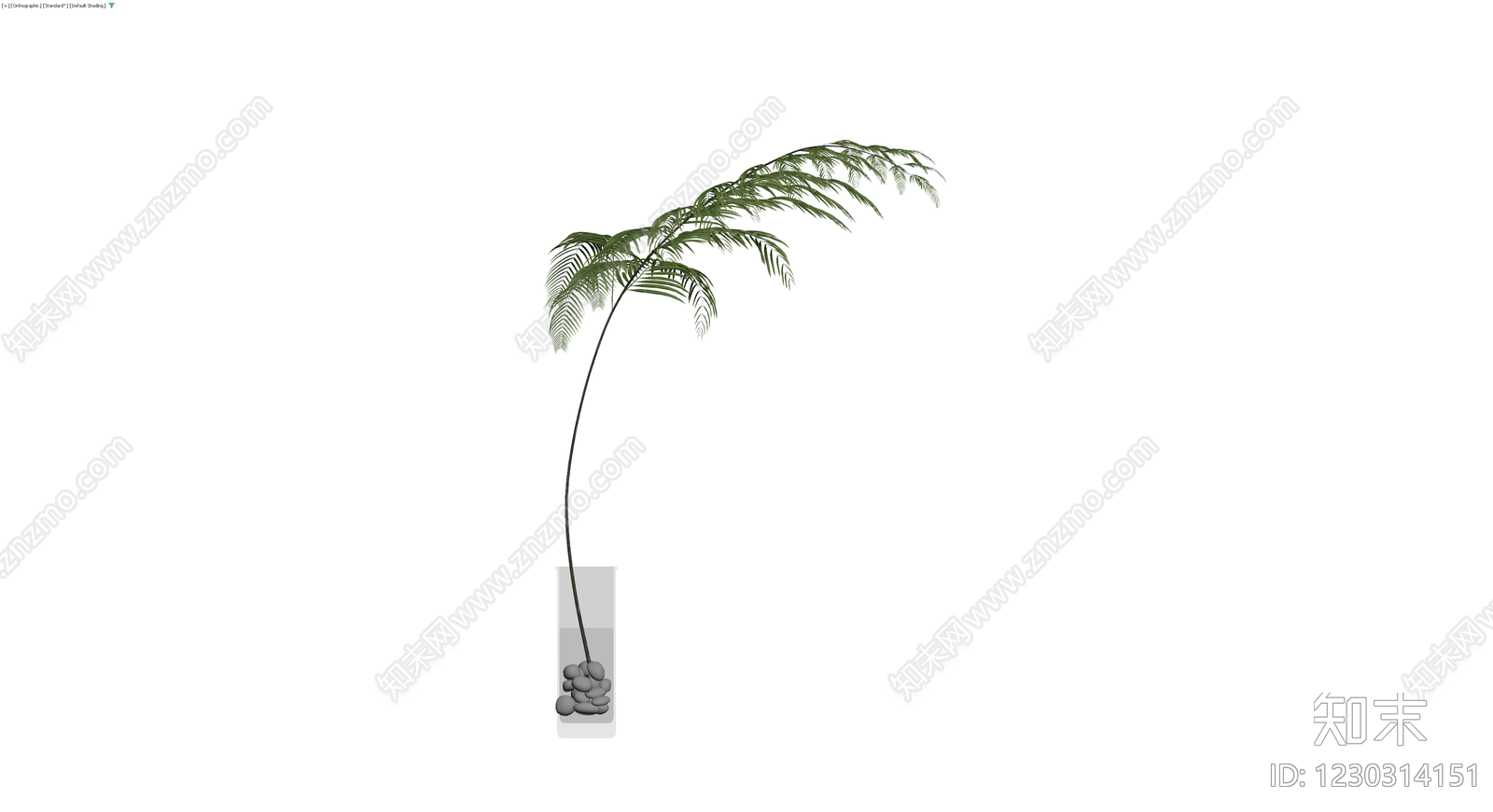 带盆绿植盆栽模型3D模型下载【ID:1230314151】