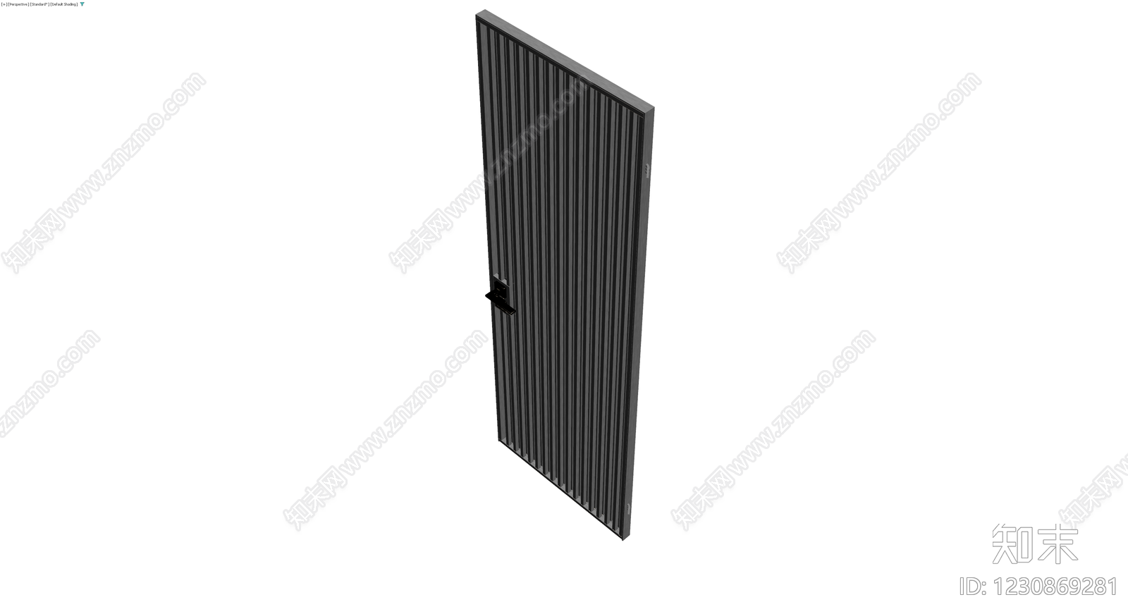 竖条纹灰色成品门3D模型下载【ID:1230869281】
