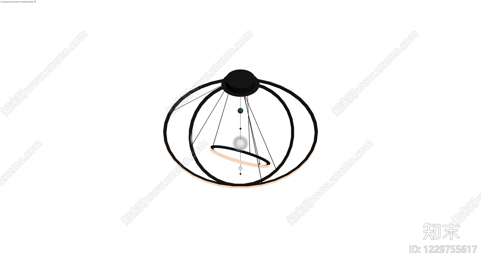 现代环形吊灯3D模型下载【ID:1229755617】