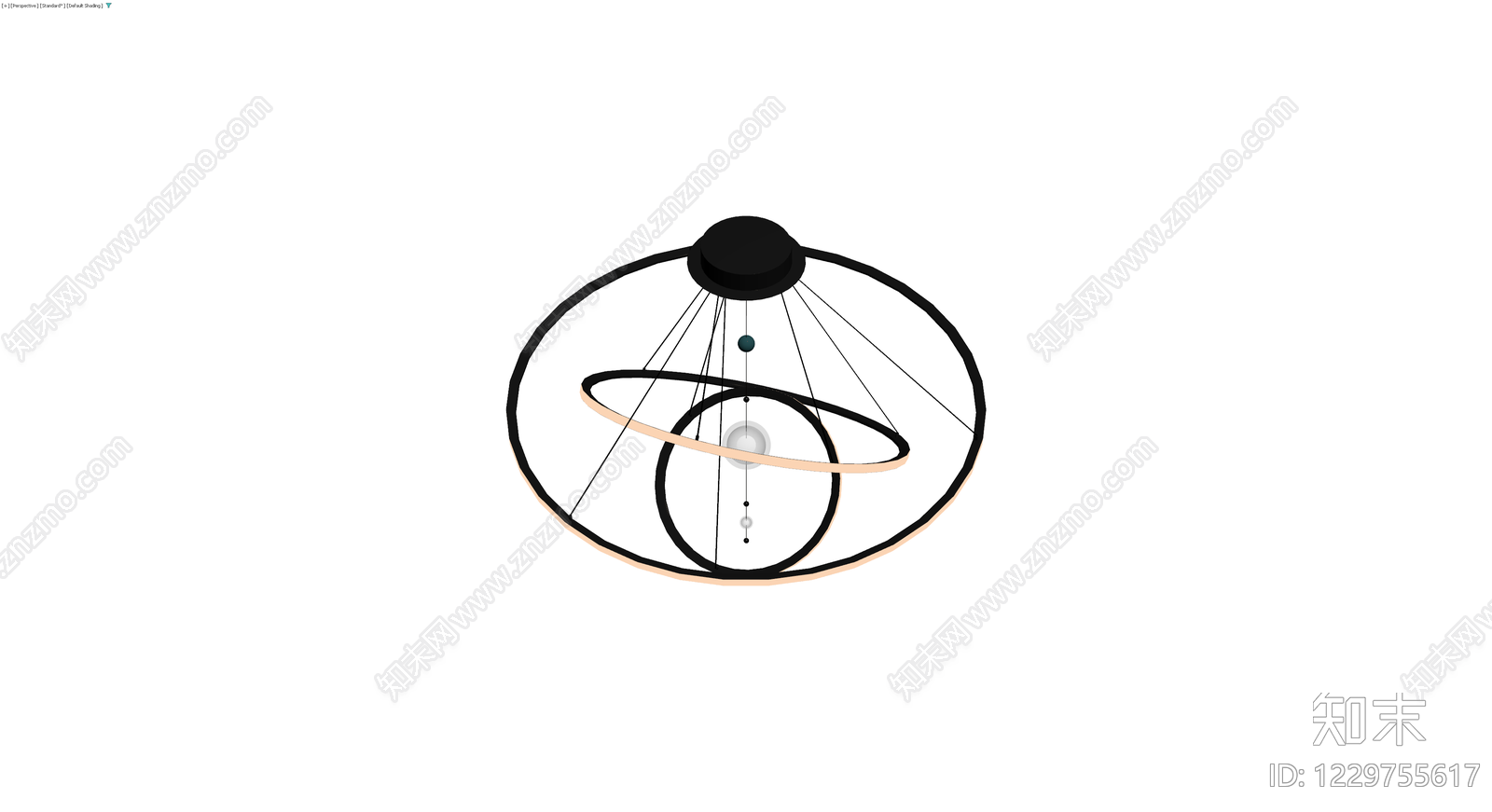 现代环形吊灯3D模型下载【ID:1229755617】