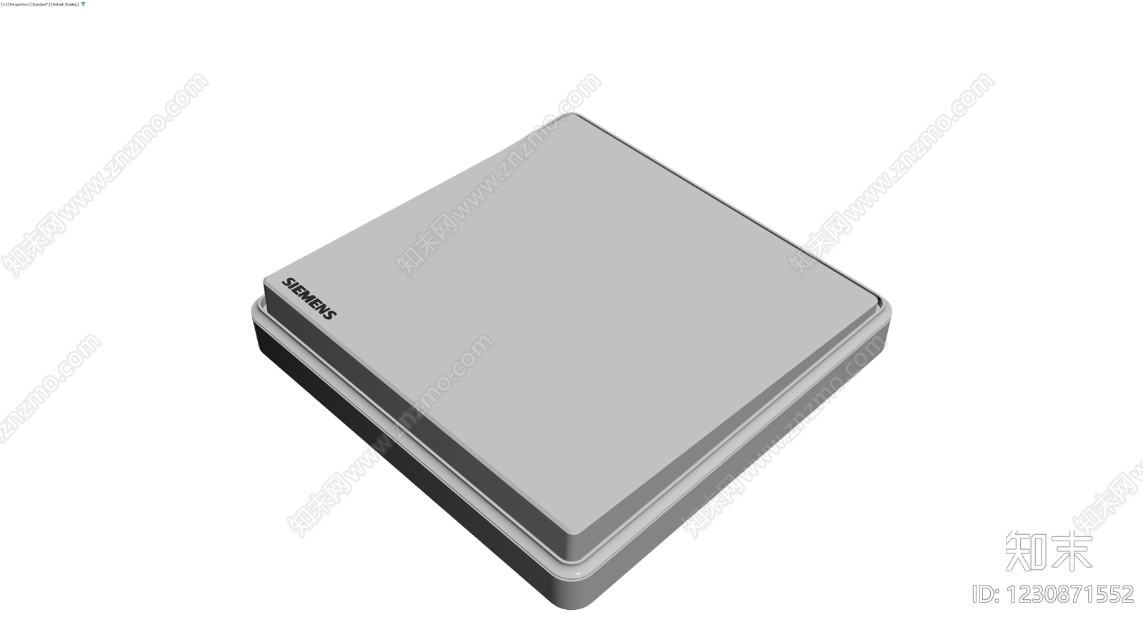 西门子品牌方形开关面板3D模型下载【ID:1230871552】