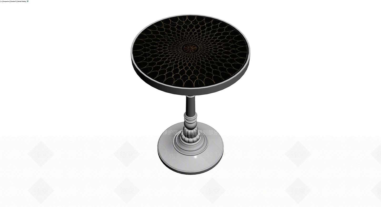 黑色雕花圆桌模型3D模型下载【ID:1230643452】