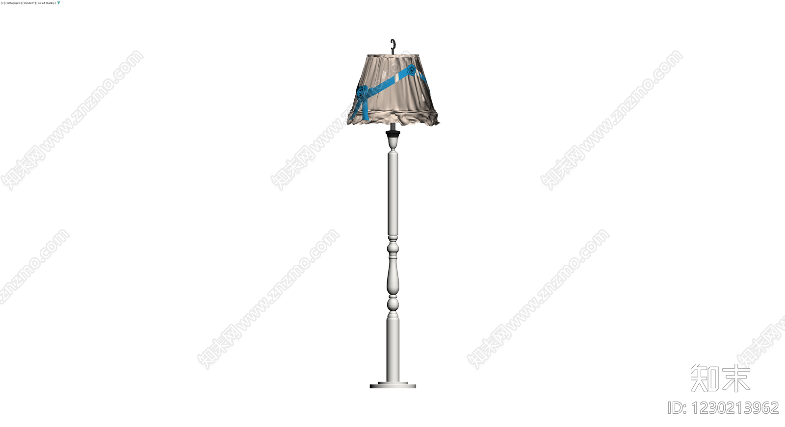 带蓝丝带落地灯3D模型下载【ID:1230213962】