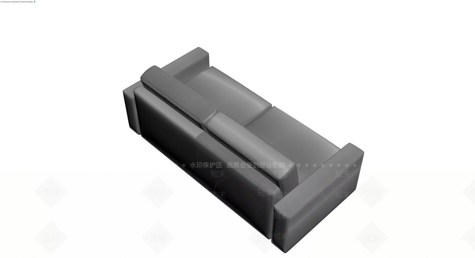 灰色双人沙发3D模型下载【ID:1230133572】