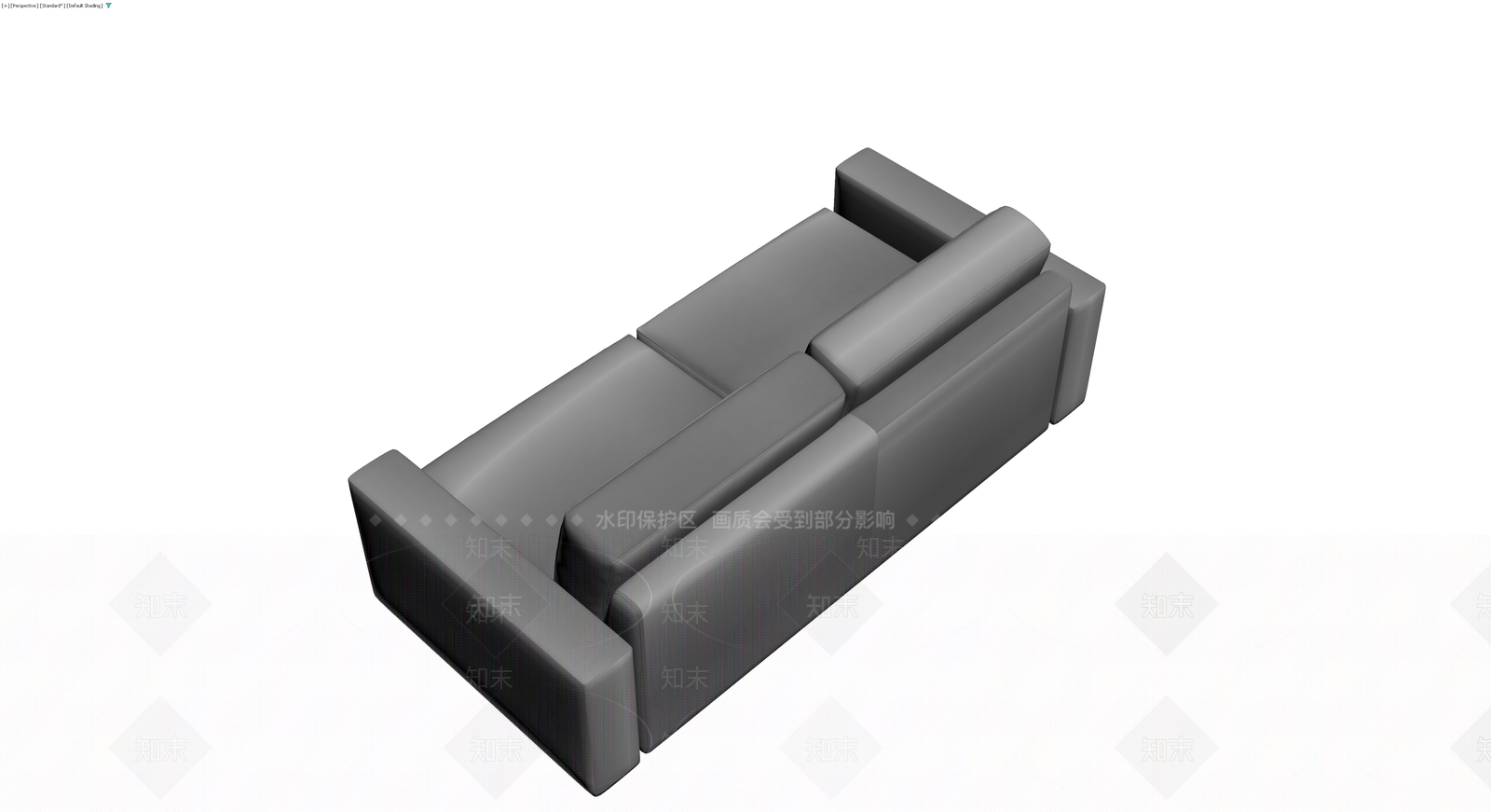 灰色双人沙发3D模型下载【ID:1230133572】