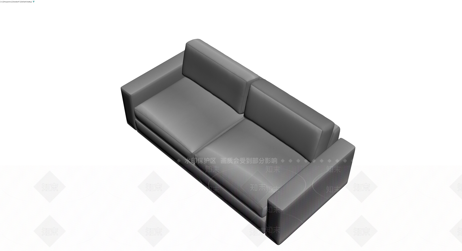 灰色双人沙发3D模型下载【ID:1230133572】