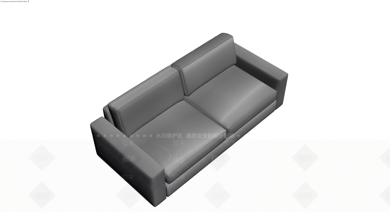 灰色双人沙发3D模型下载【ID:1230133572】