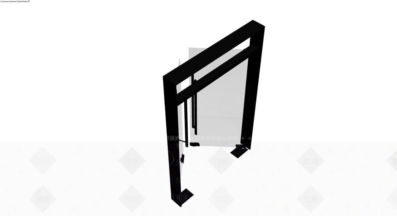黑色框玻璃门模型3D模型下载【ID:1229885421】