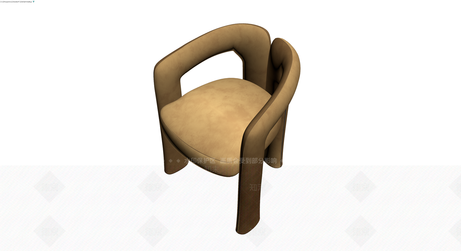 棕色现代扶手椅3D模型下载【ID:1230331828】