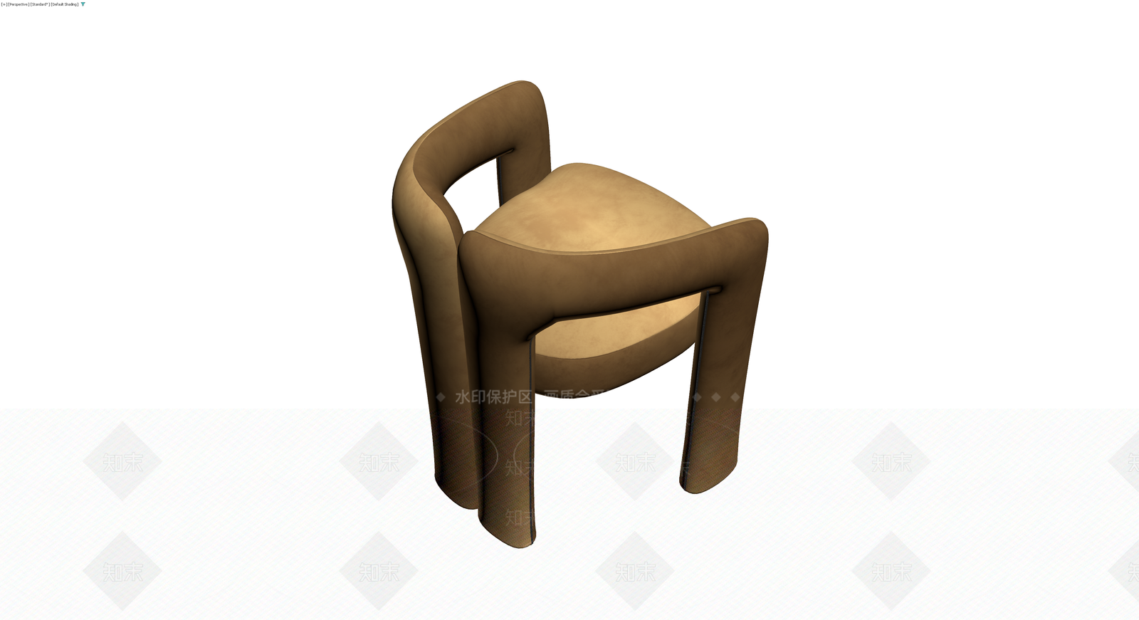 棕色现代扶手椅3D模型下载【ID:1230331828】