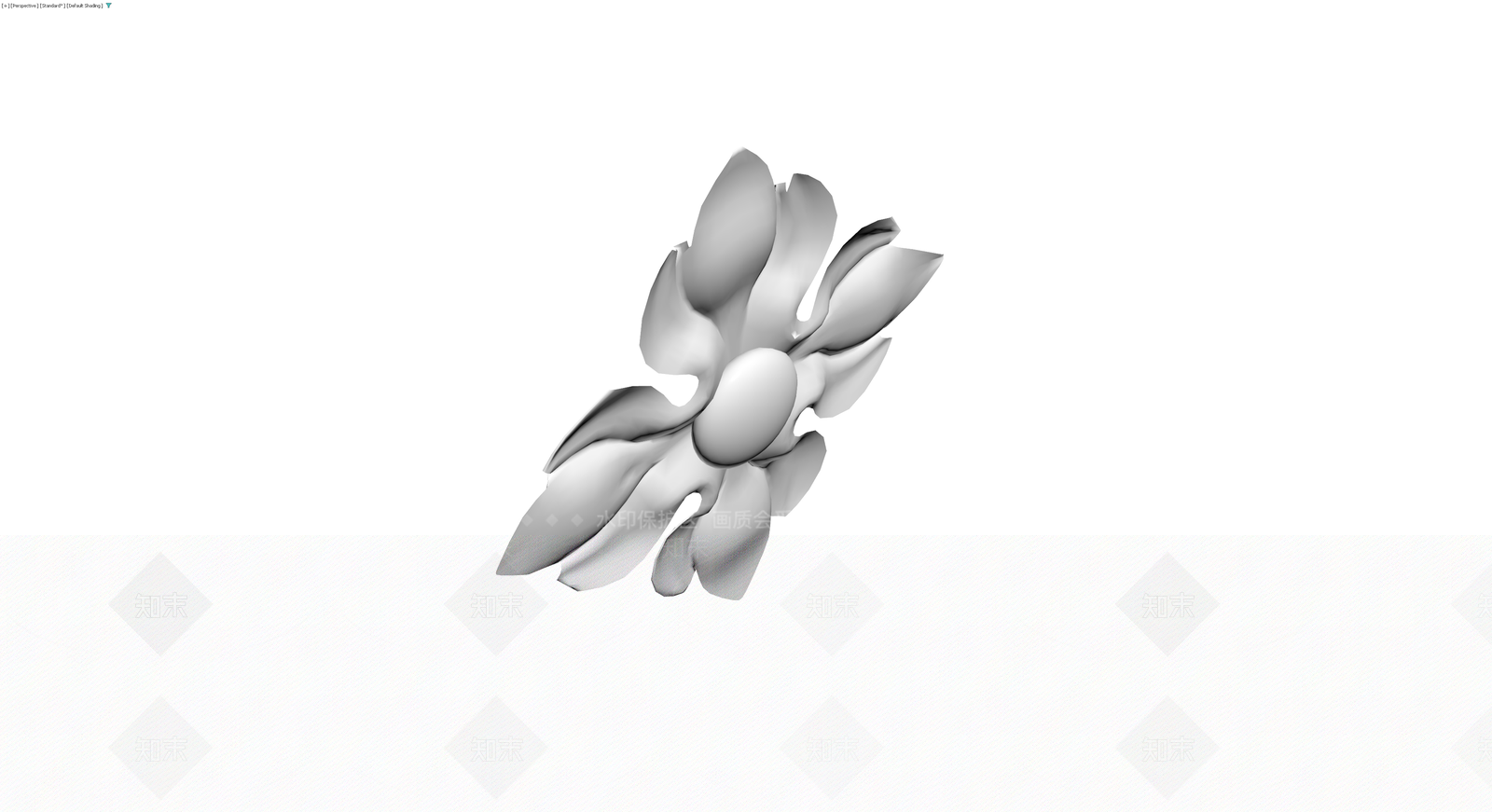 中心球形花卉雕塑3D模型下载【ID:1230113901】