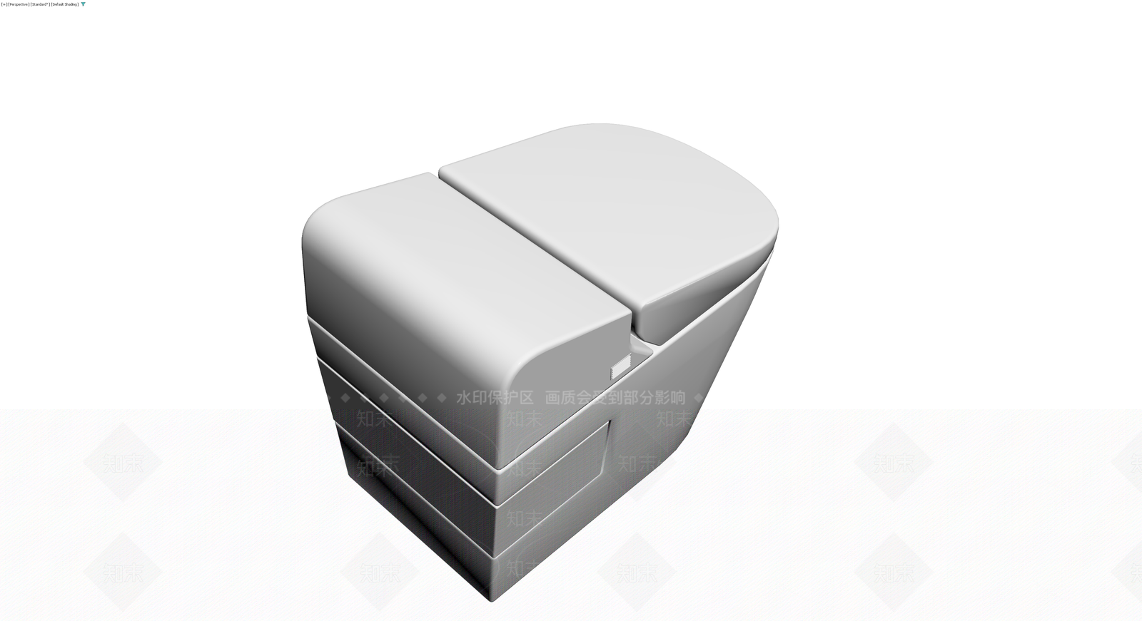 现代一体式智能马桶3D模型下载【ID:1230348105】