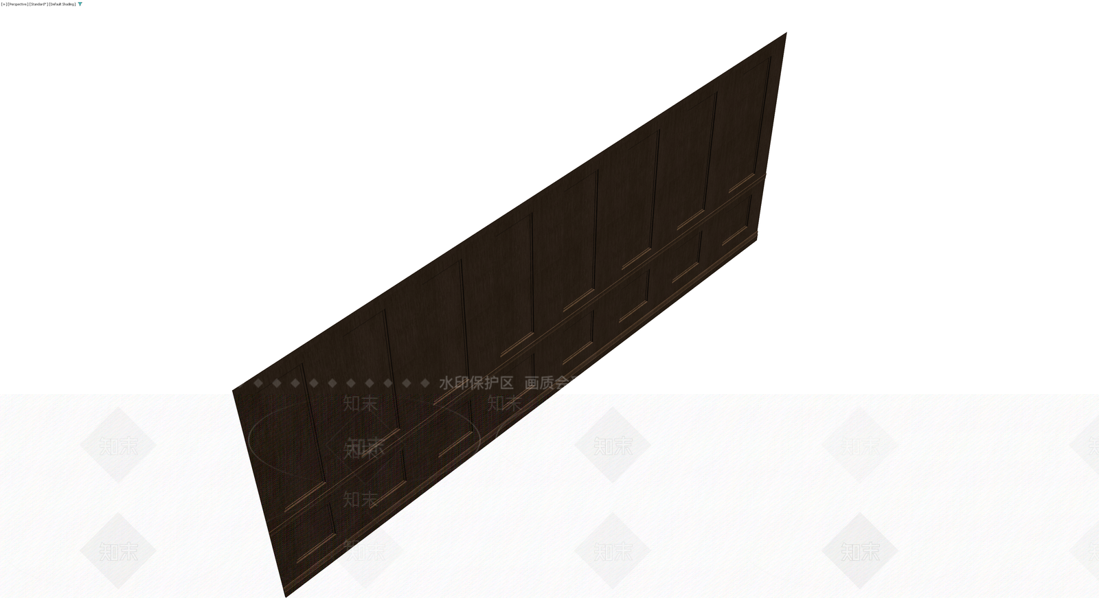 深色木质护墙板模块3D模型下载【ID:1230400835】