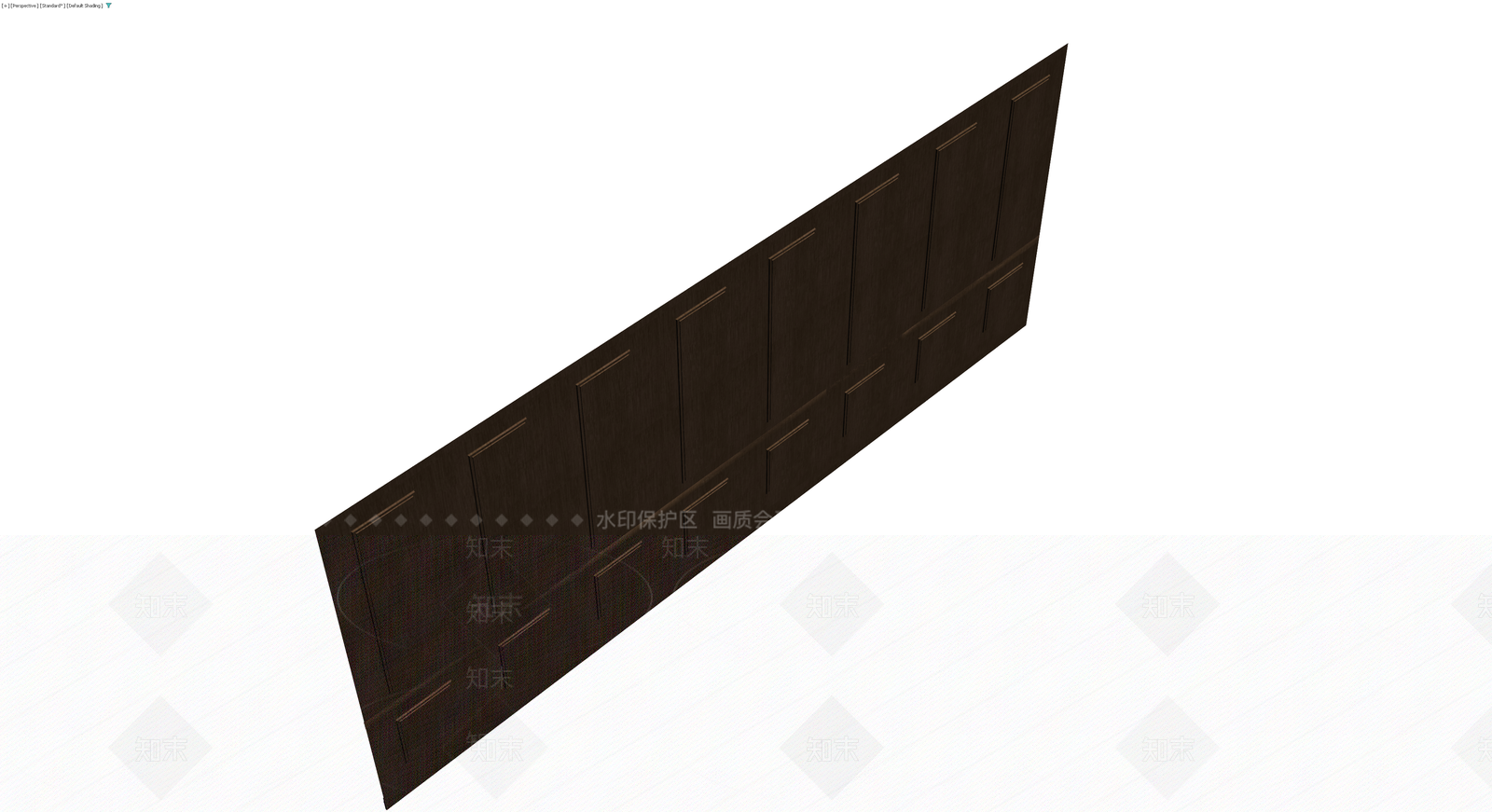 深色木质护墙板模块3D模型下载【ID:1230400835】