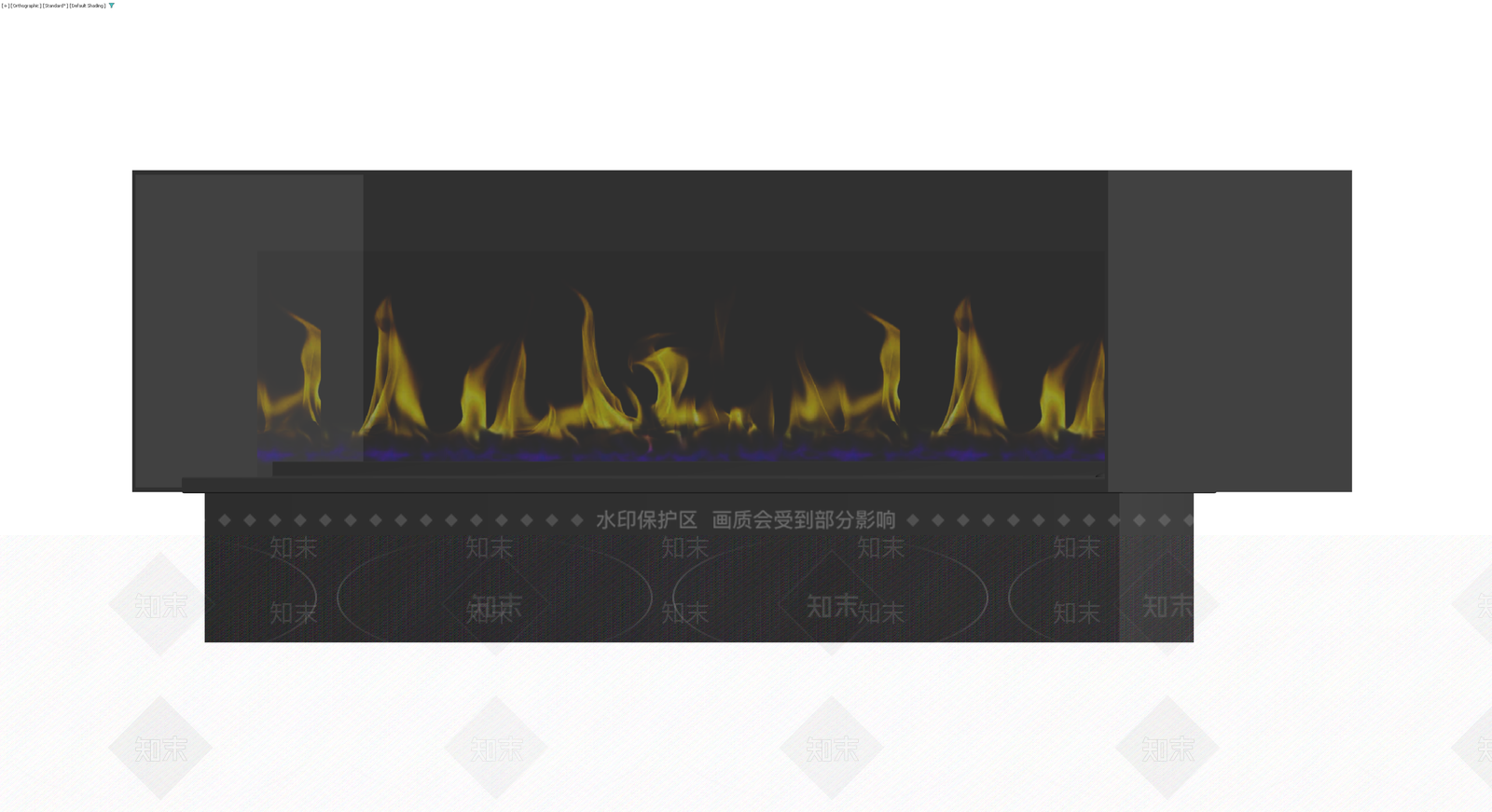 现代黑色长条壁炉3D模型下载【ID:1230790427】