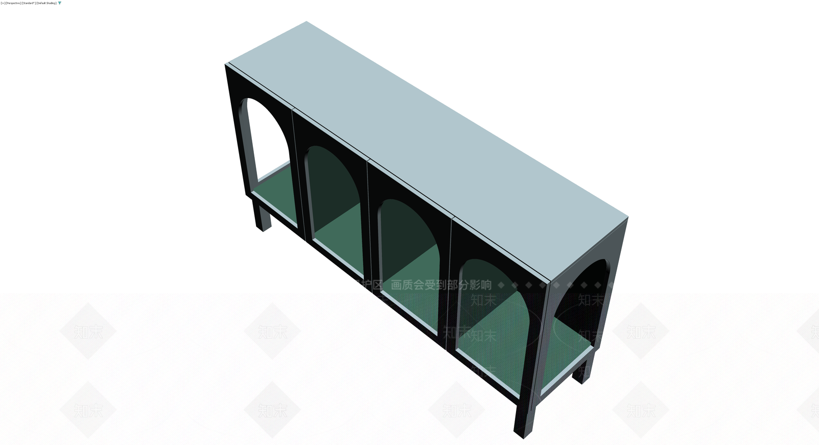 拱门造型四格置物柜3D模型下载【ID:1230325277】