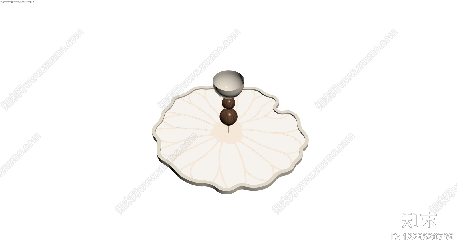 莲花造型风铃挂件3D模型下载【ID:1229820739】