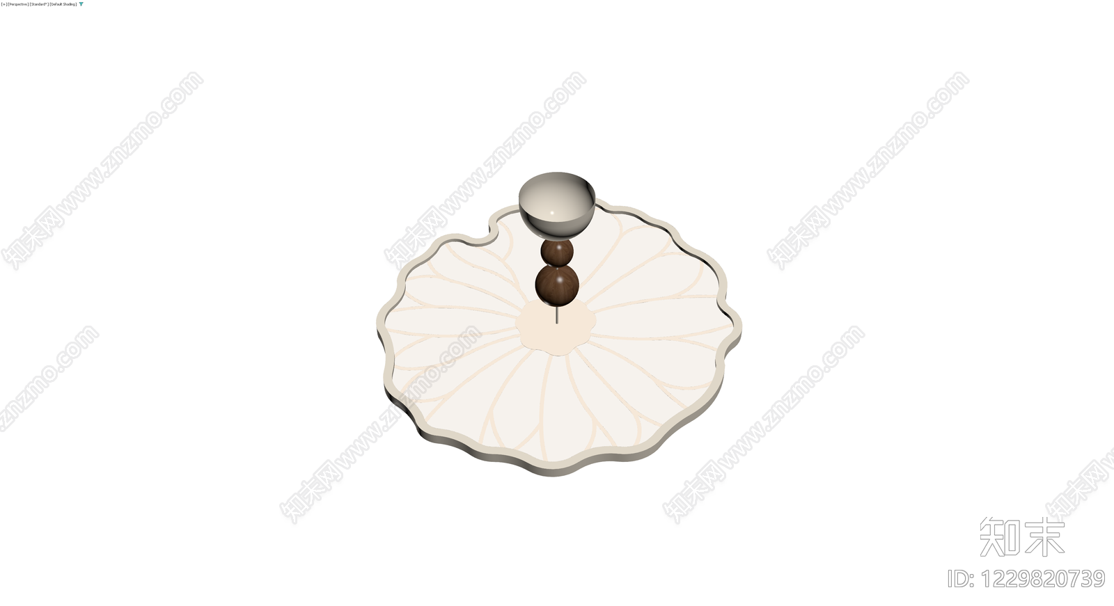 莲花造型风铃挂件3D模型下载【ID:1229820739】