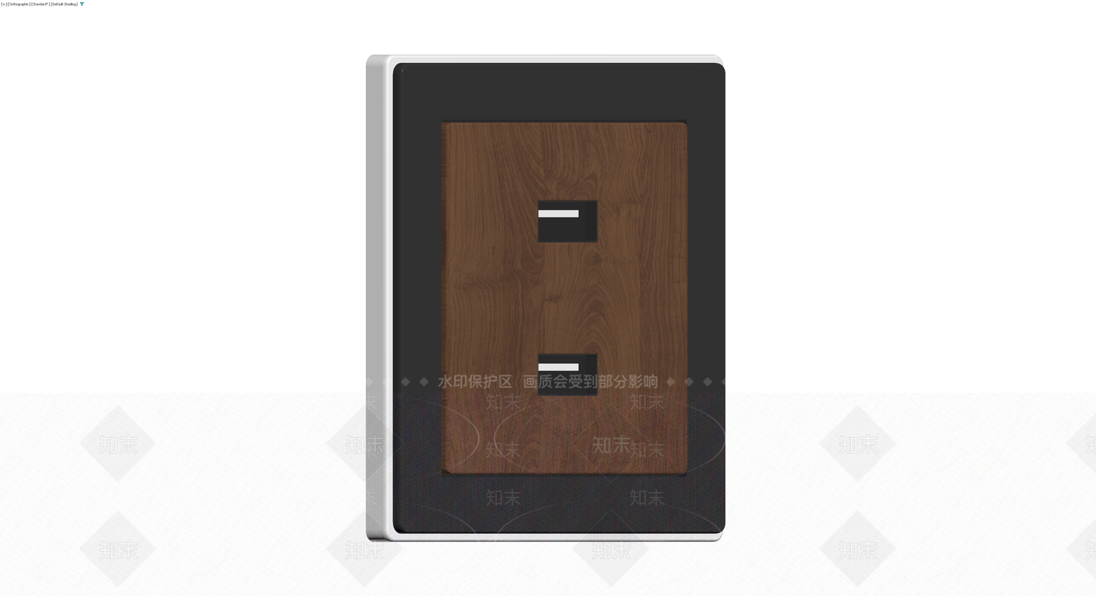 木纹面板双开关3D模型下载【ID:1230464499】