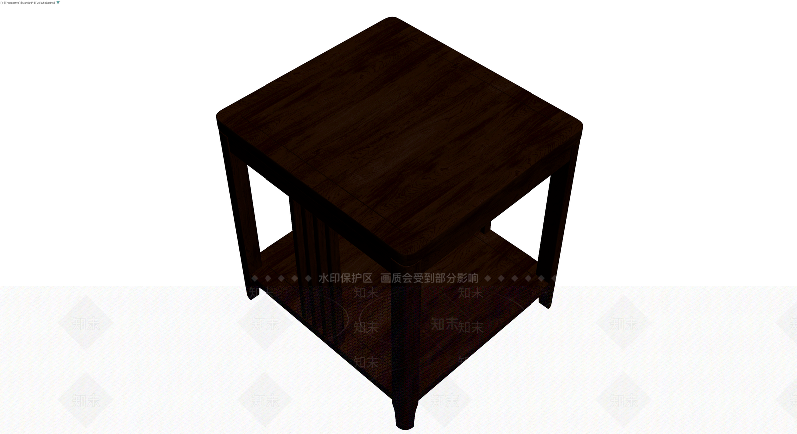 深色木质双层边几3D模型下载【ID:1230701922】