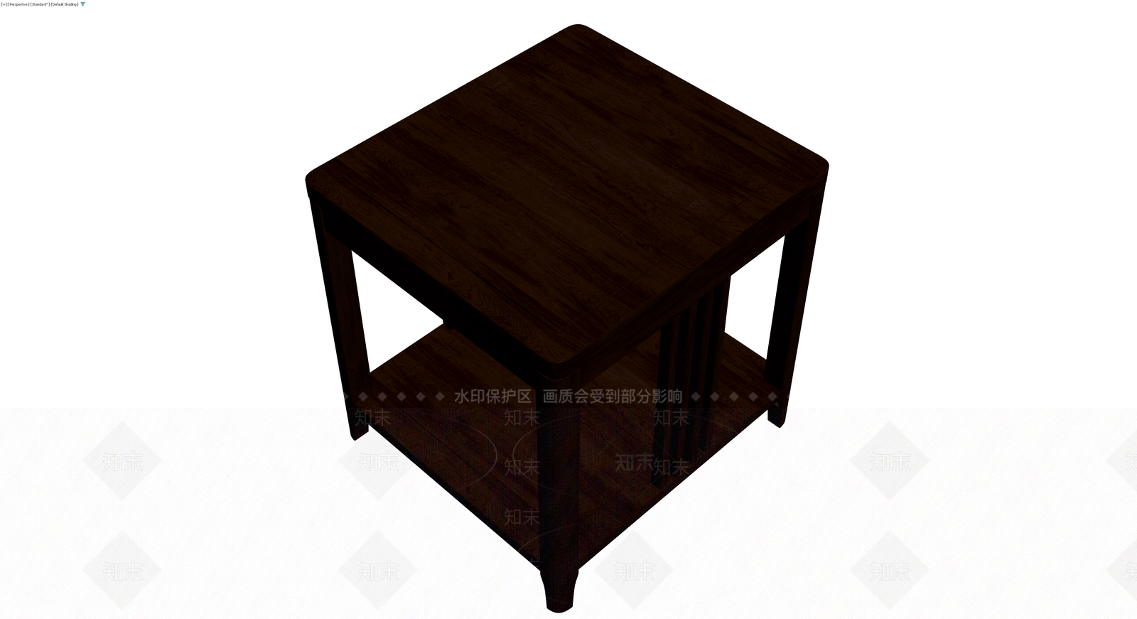 深色木质双层边几3D模型下载【ID:1230701922】