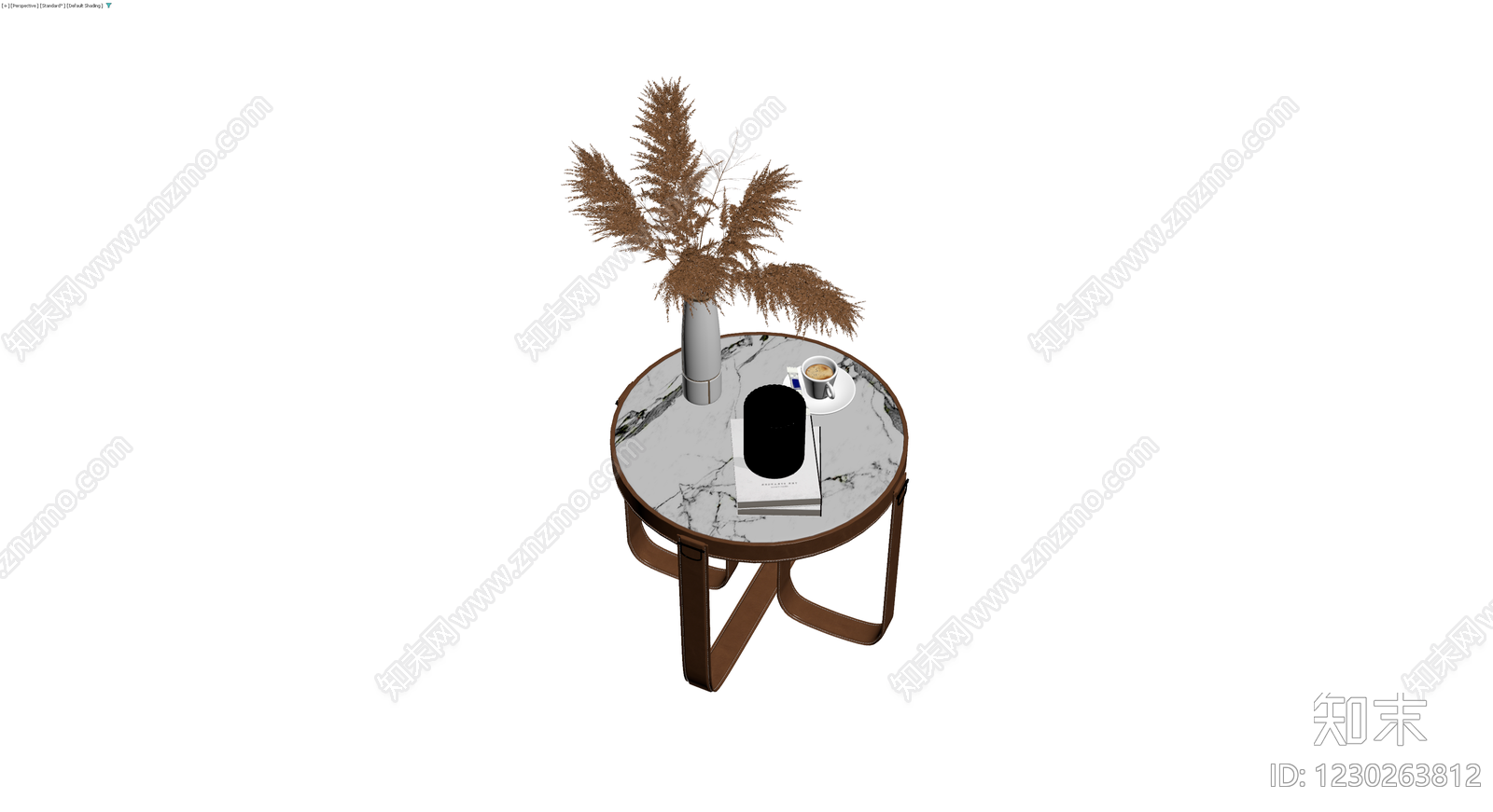 大理石面皮革边几3D模型下载【ID:1230263812】