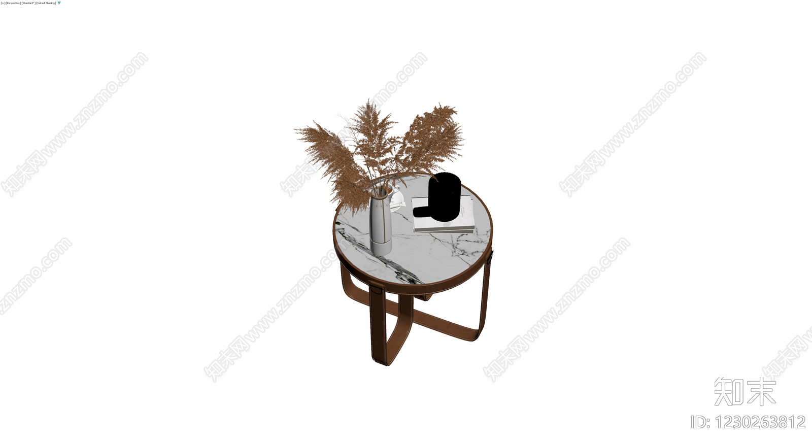 大理石面皮革边几3D模型下载【ID:1230263812】