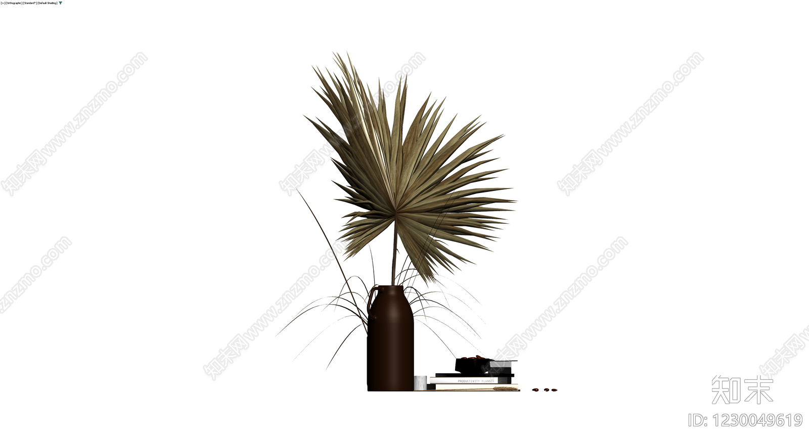 棕榈叶植物组合摆件3D模型下载【ID:1230049619】