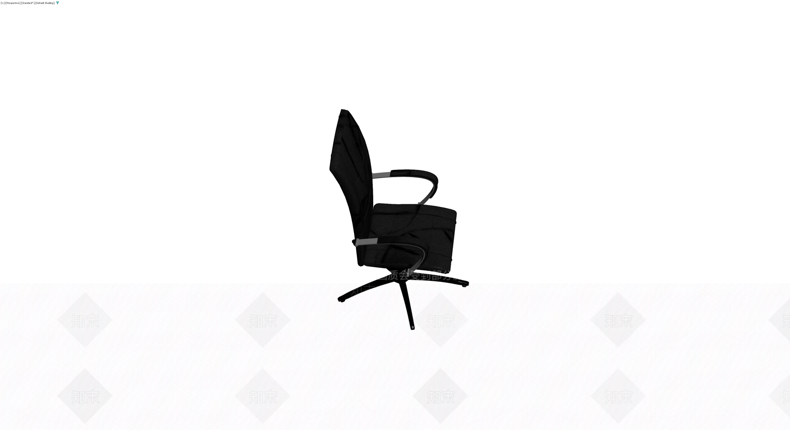 黑色布艺办公椅3D模型下载【ID:1230147210】