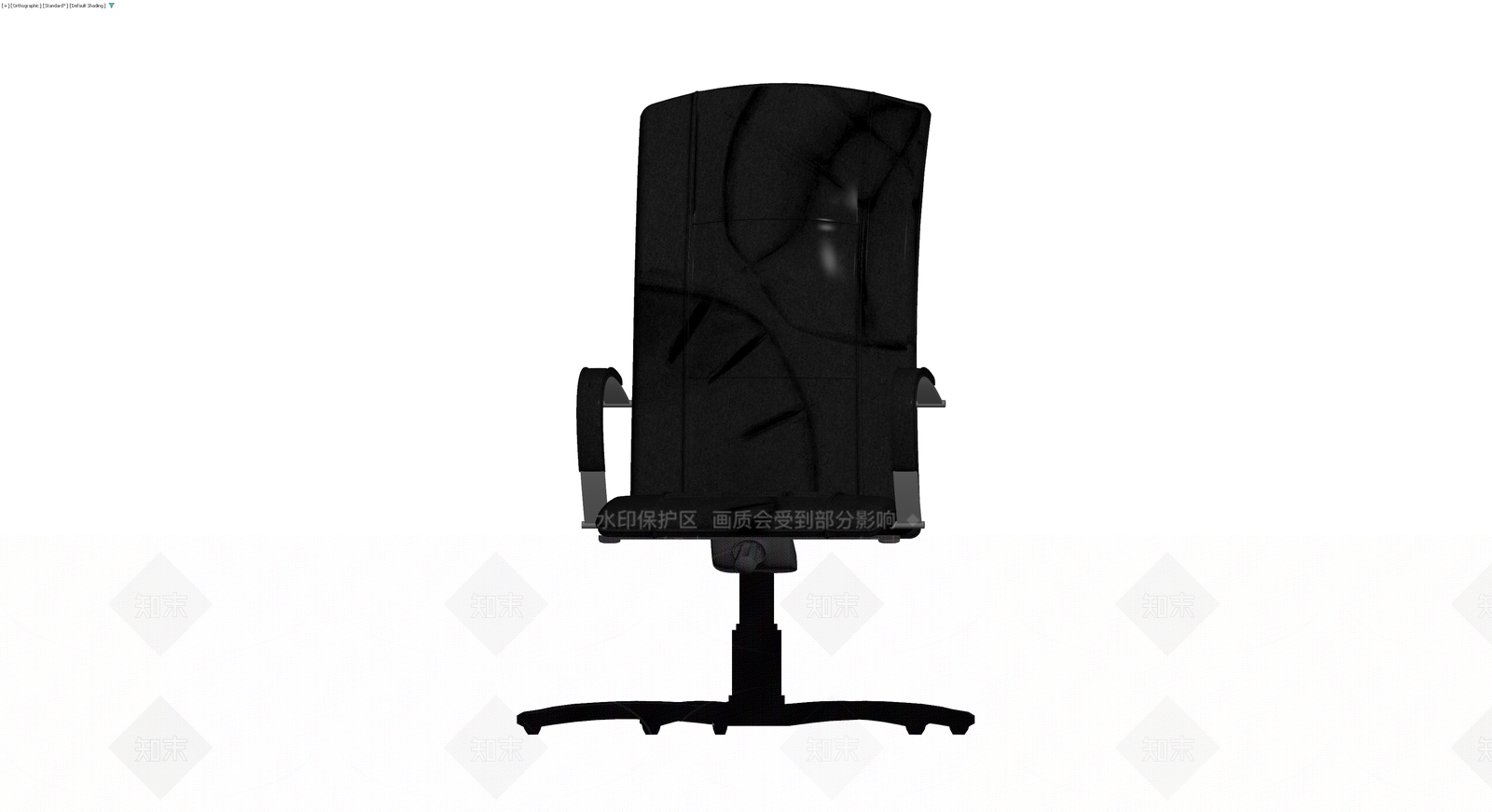 黑色布艺办公椅3D模型下载【ID:1230147210】