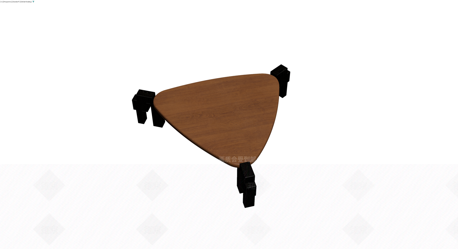 三脚圆角木桌3D模型下载【ID:1229890470】