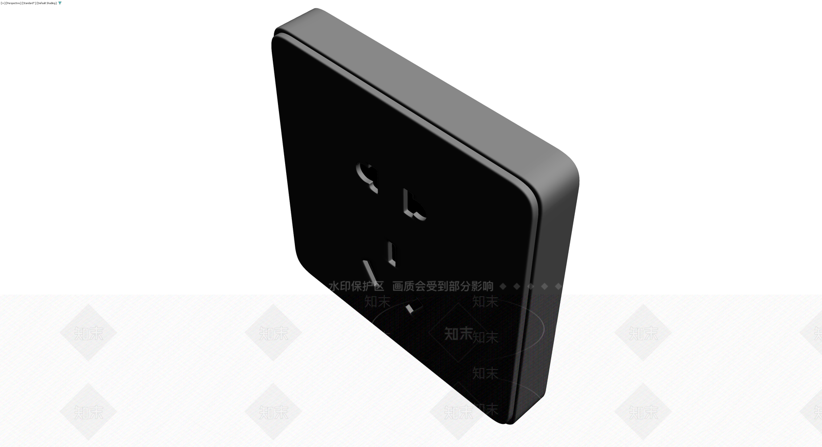 灰色五孔电源插座3D模型下载【ID:1230457849】