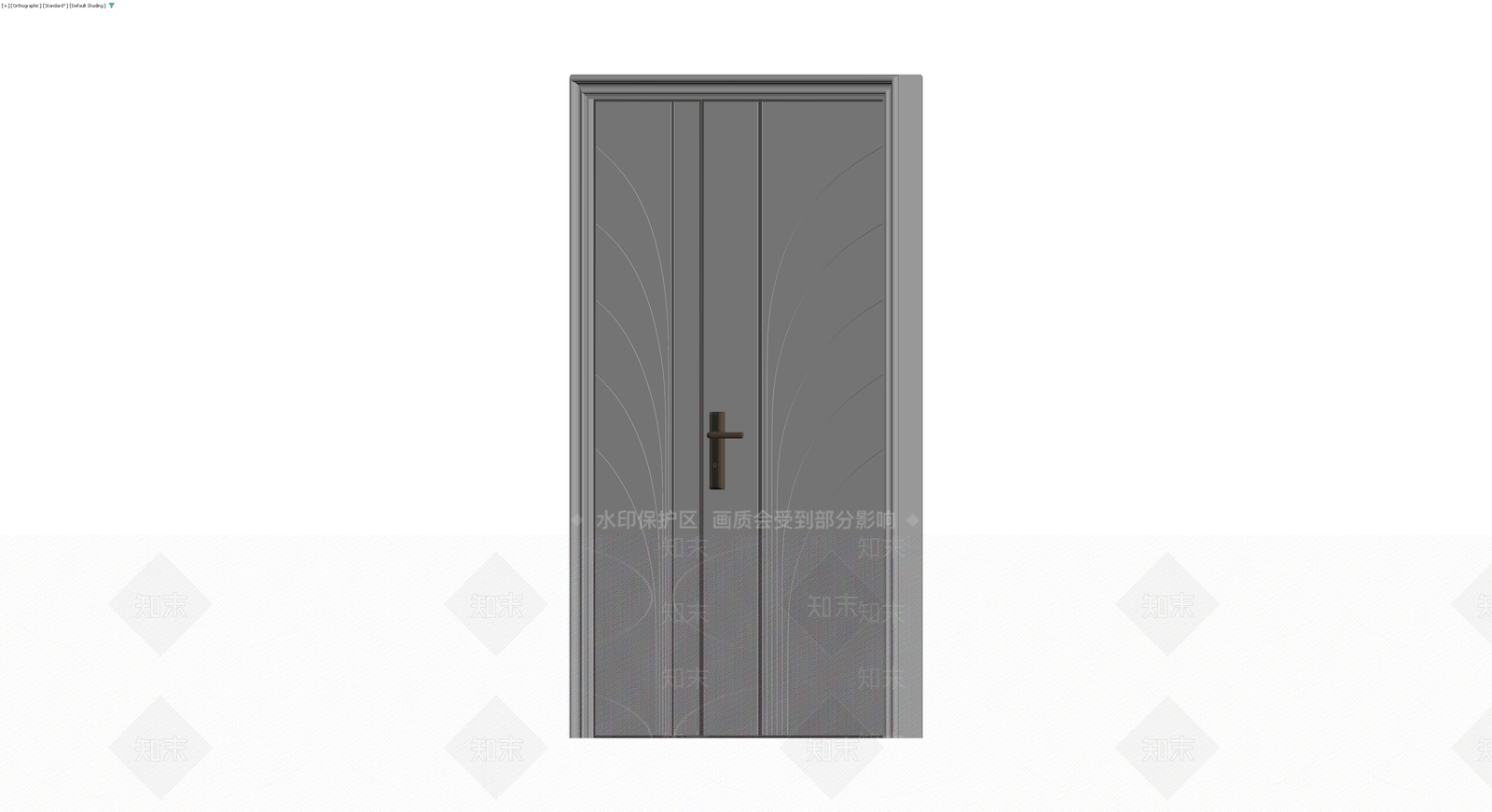 双开装饰入户门3D模型下载【ID:1230615040】