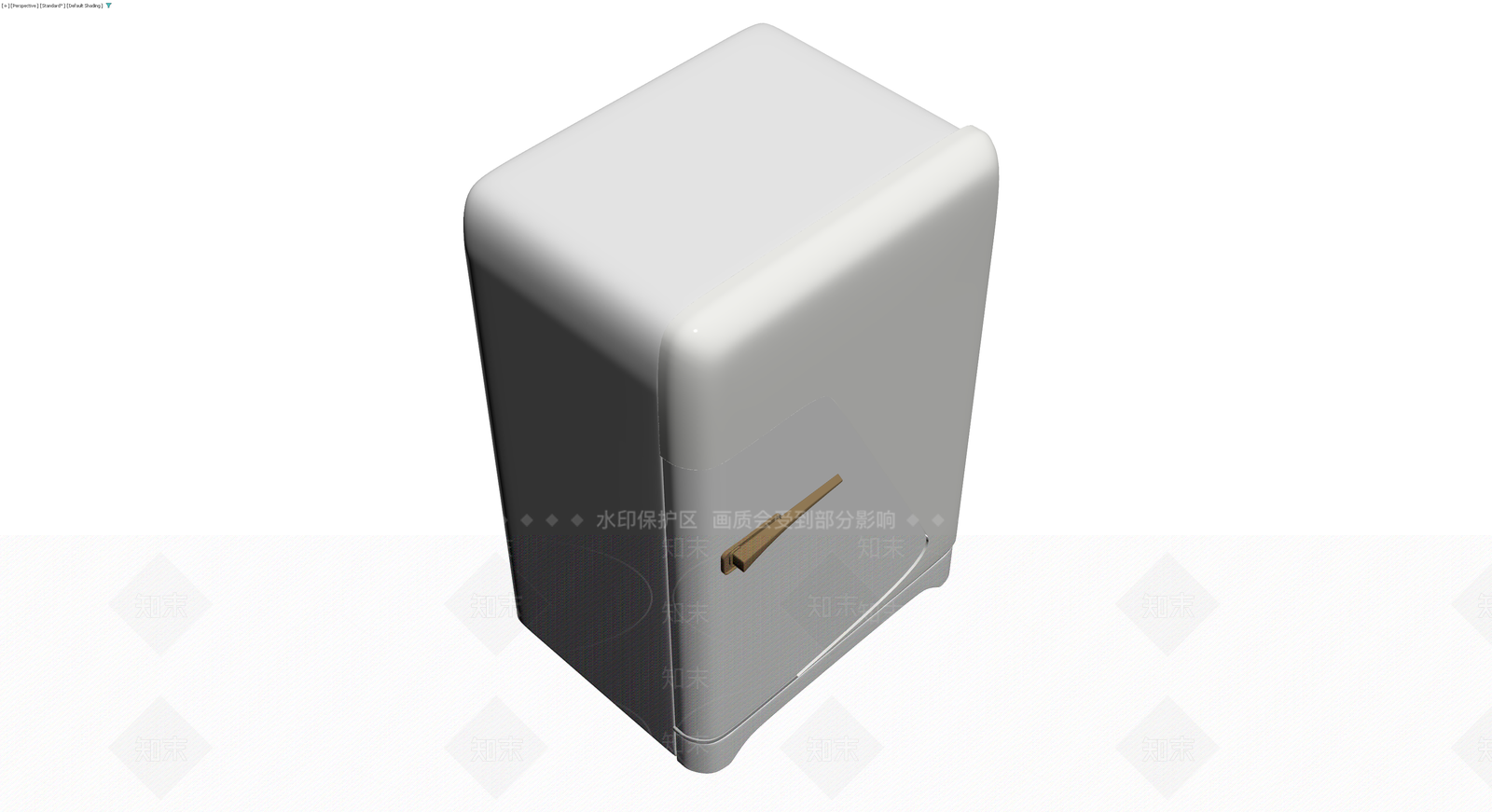 复古风格白色冰箱3D模型下载【ID:1230621112】