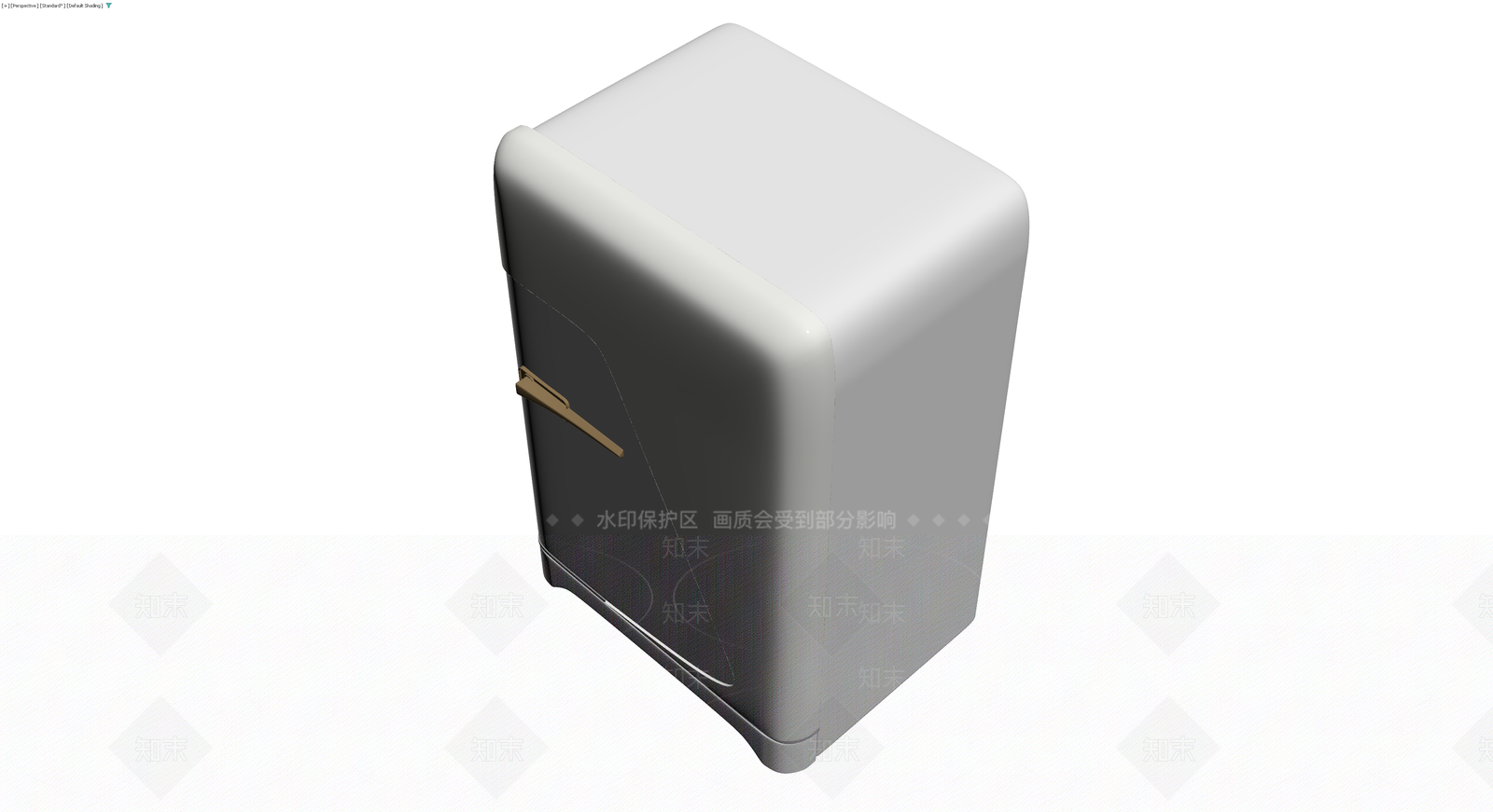 复古风格白色冰箱3D模型下载【ID:1230621112】