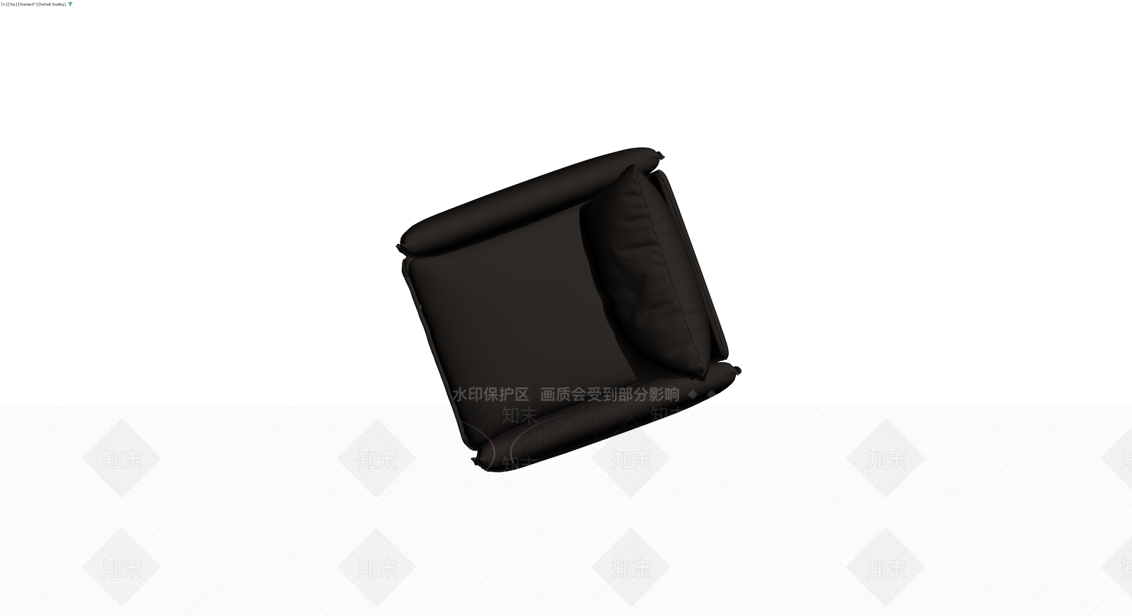 黑色布艺单人沙发3D模型下载【ID:1229910945】