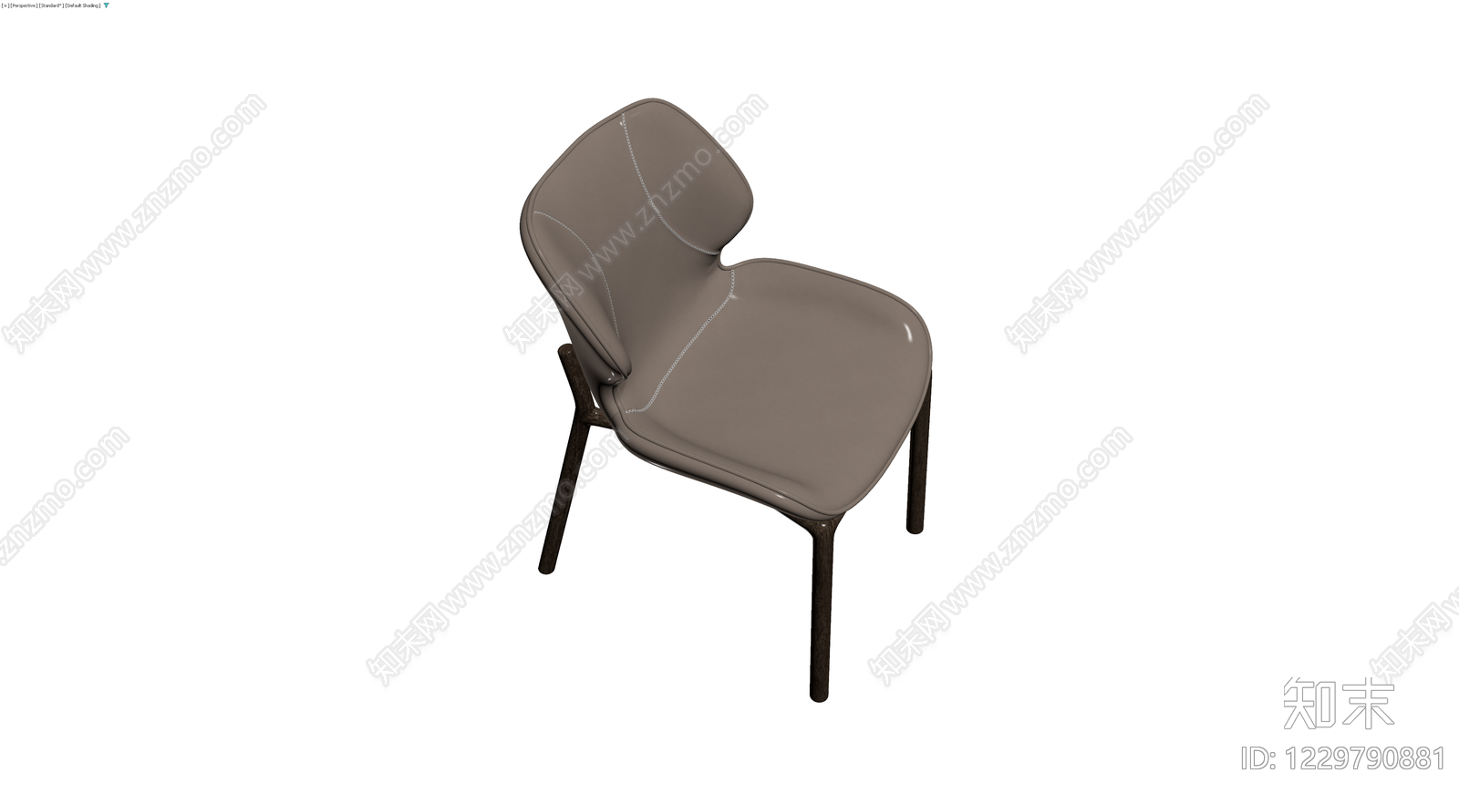 现代风格实木软包餐椅3D模型下载【ID:1229790881】