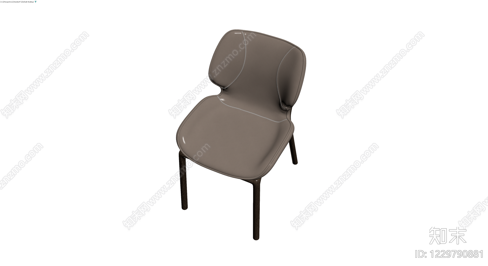 现代风格实木软包餐椅3D模型下载【ID:1229790881】