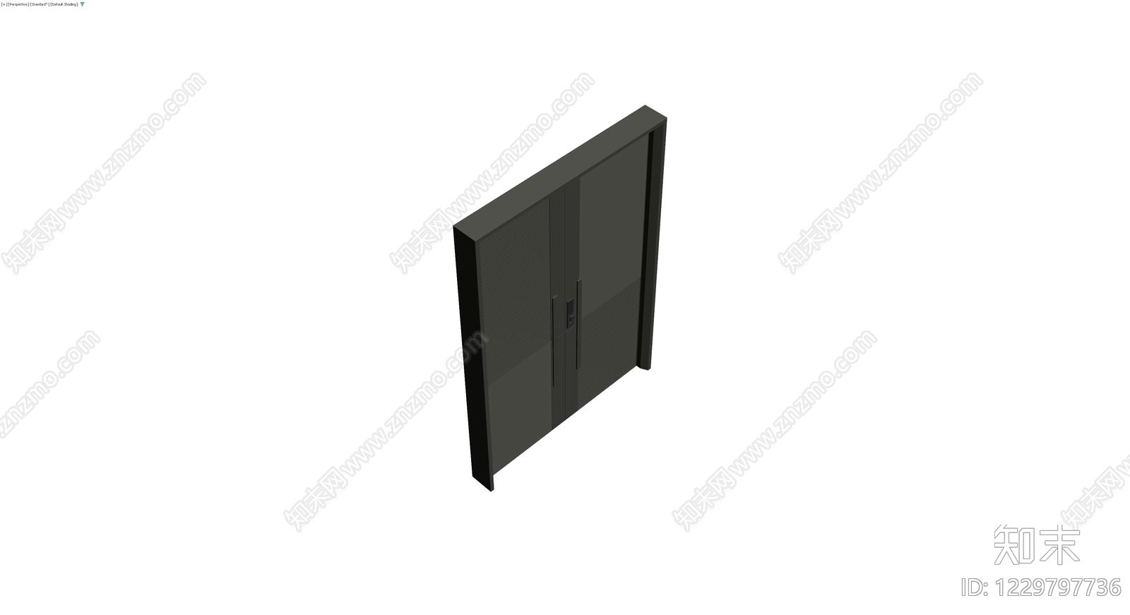 深灰双开门体模型3D模型下载【ID:1229797736】