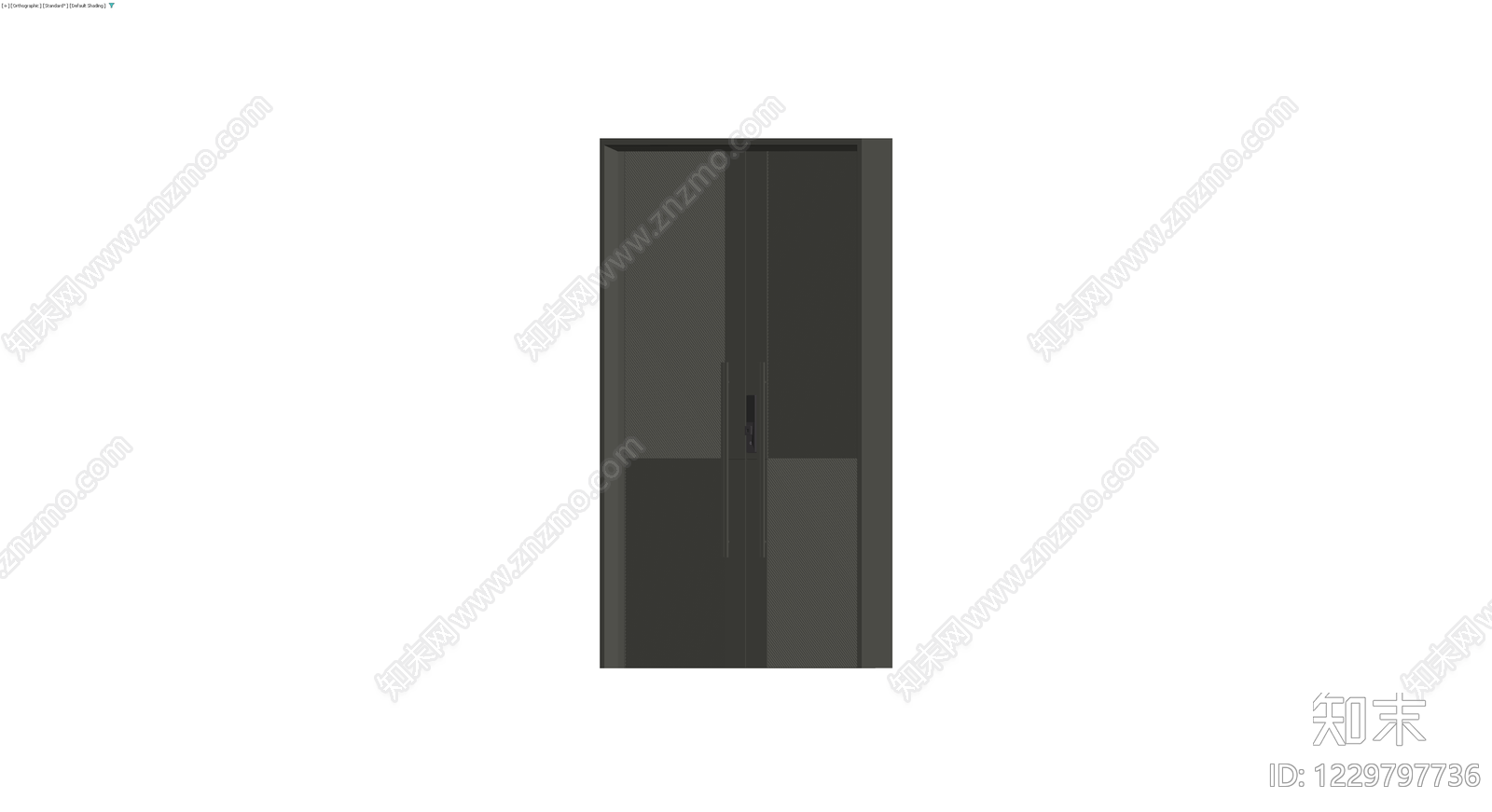 深灰双开门体模型3D模型下载【ID:1229797736】