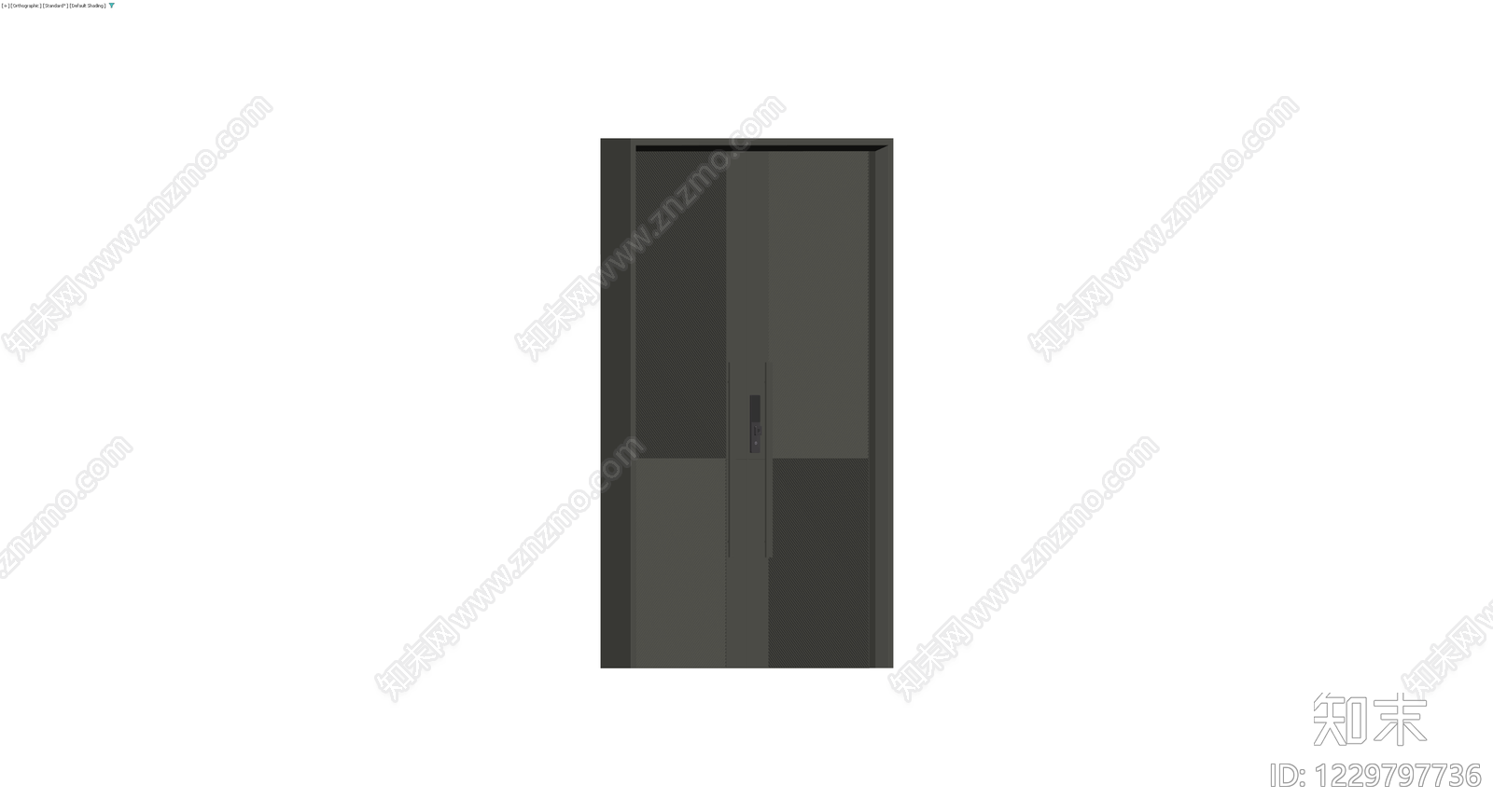 深灰双开门体模型3D模型下载【ID:1229797736】