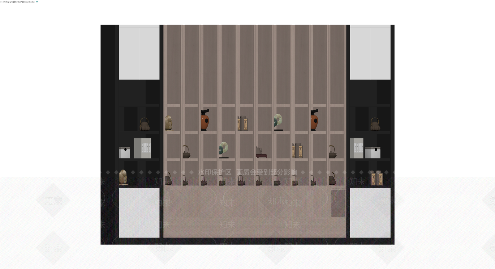 新中式陈列展示柜组合3D模型下载【ID:1230574518】