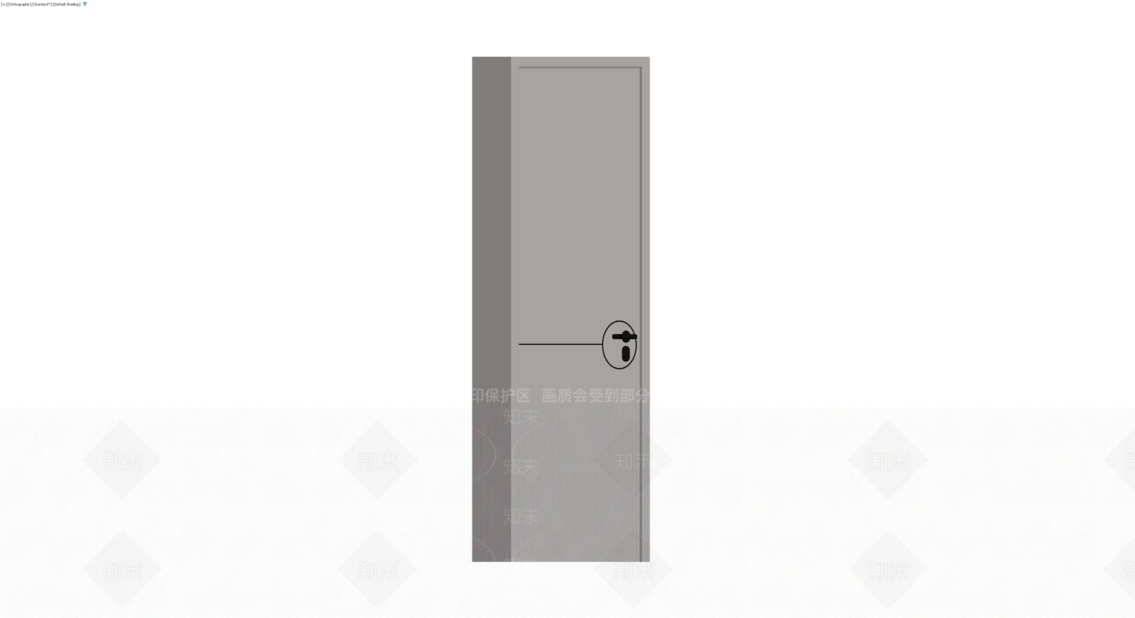 灰色成品门体模型3D模型下载【ID:1229622204】