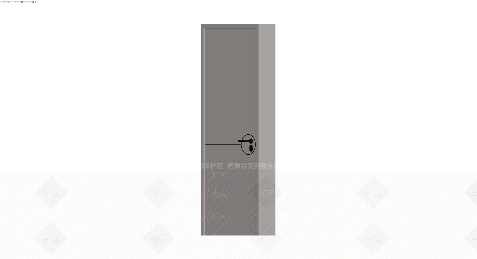 灰色成品门体模型3D模型下载【ID:1229622204】