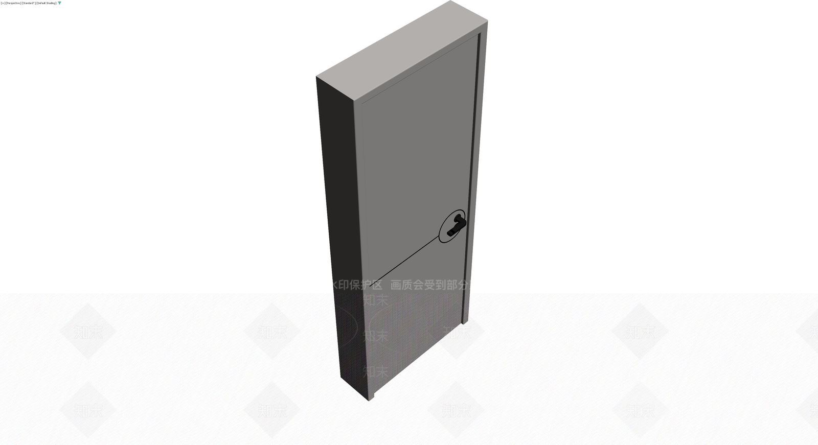 灰色成品门体模型3D模型下载【ID:1229622204】