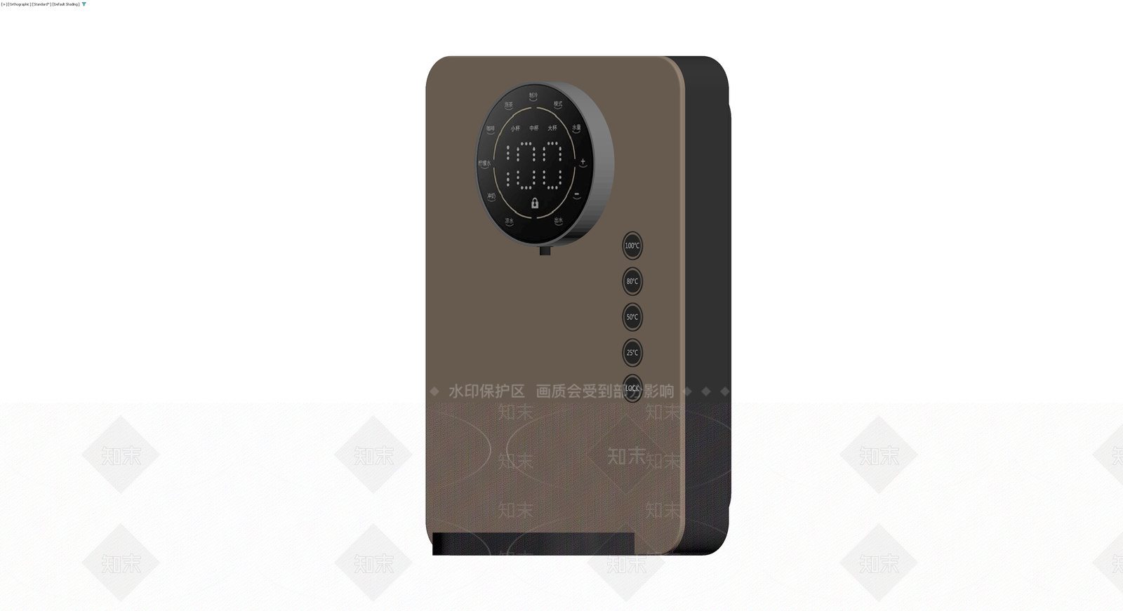 黑色智能即热饮水机3D模型下载【ID:1230352640】
