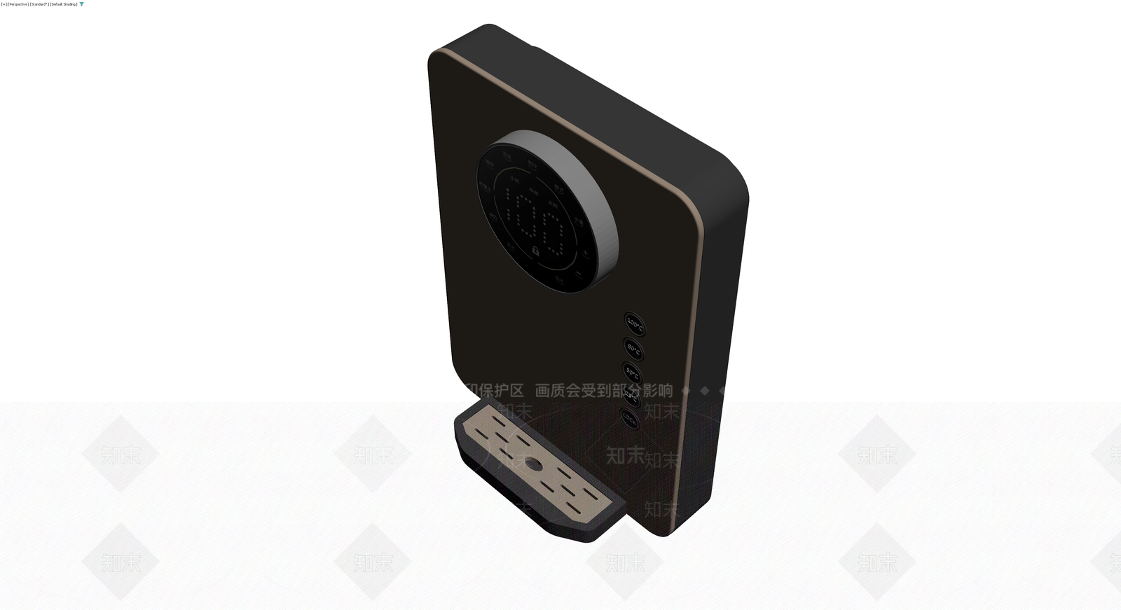 黑色智能即热饮水机3D模型下载【ID:1230352640】
